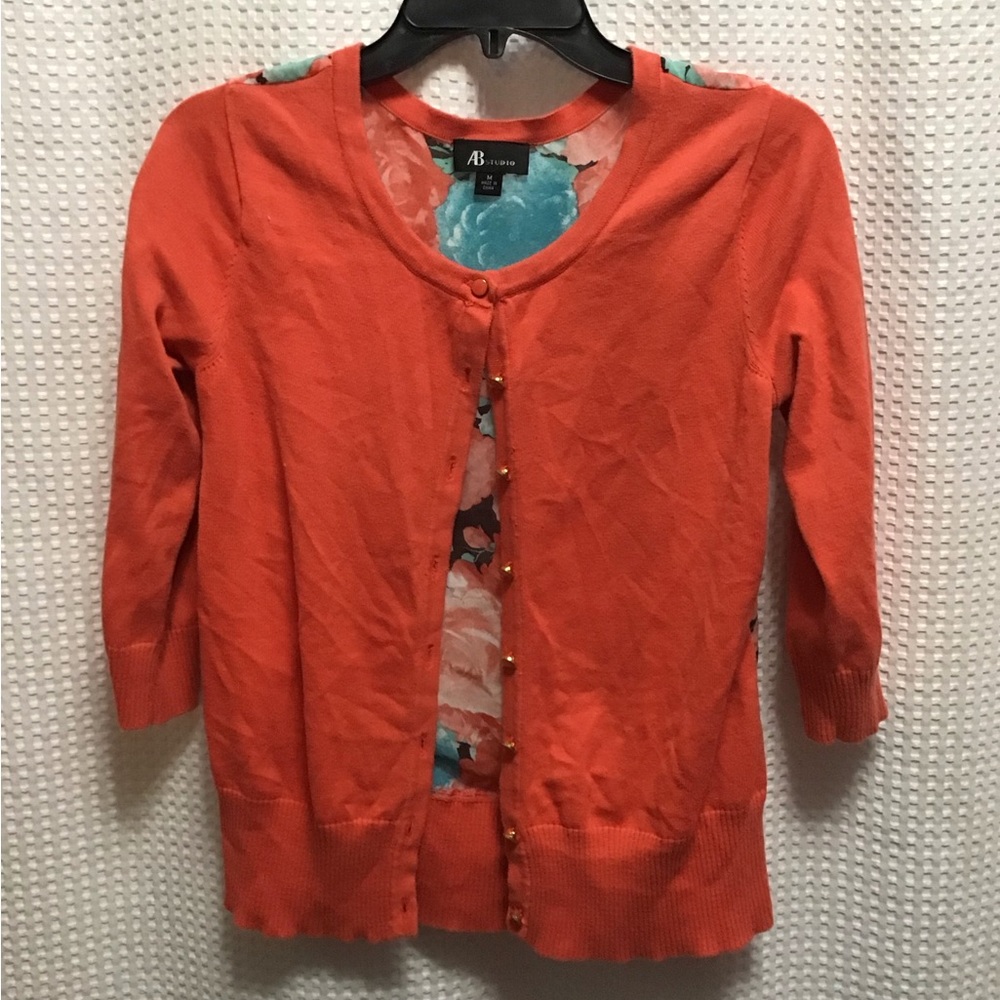AB Studio Women's Orange Sweater